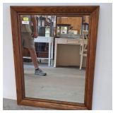 Rectangular Oak-Framed Wall Mirror, 32x40