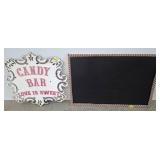 Candy Bar Display Sign and Framed Chalkboard