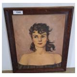 Framed 20x24 Portrait Painting of a Woman w13