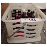Nail Polishes in Plastic Basket