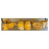 French Yellow Ceramic Dinnerware Collection