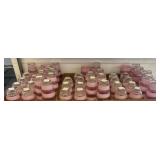 Pink and Clear Glass Tumblers