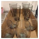 Smoke-Tinted Glass Drinkware Pieces