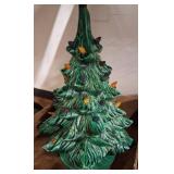 Ceramic Christmas Tree Lamp with Plastic Bulbs