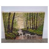 Landscape Oil Painting on Canvas, Forest Scene
