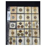 World Coins in Clear Binder Sleeves
