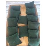 Dark Green Velvet-Like Small Cushions
