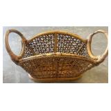 Woven Rattan Basket with Dual Handles