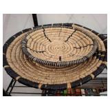 Coiled Woven Baskets with Black Accents