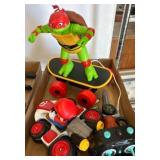 Remote-Control Mario Kart and Ninja Turtle Toy Lot
