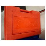 Red Kï¿½NEX Storage Box with Assorted Doll Parts