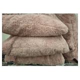 Pink Faux Fur Bebe Throw Pillows
