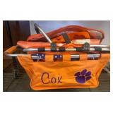 Orange Insulated Basket with Monogram - Clemson ki