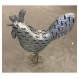 Galvanized Metal Rooster Statue