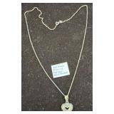 925 Silver Chain with Open Heart Pendant