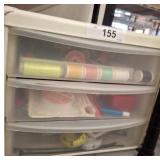 Plastic Storage Drawers With Sewing Supplies