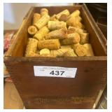 Wood Crate with Assorted Corks