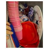 Party Supplies in Sterilite Bin