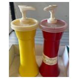 Tupperware Mustard and Ketchup Dispensers