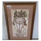 Framed Artwork of Potted Plant on Stand