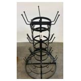 2 Pc Metal Rack - Black, Multi-Tiered Design