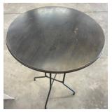 Round Metal Table with Tripod Base