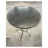 Round Metal Table with Tripod Base