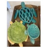 Glazed Ceramic Turtle Decorations