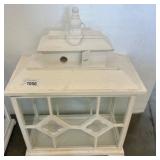 New White Wood And Glass Lantern, Lulu & Co. Home