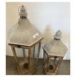 New Two Metal and Glass Lanterns
