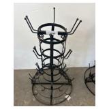 2 Piece Metal Rack Set With Multiple Hooks