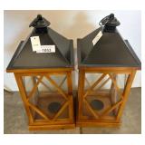 New Wooden Lanterns with Metal Tops