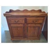 Natural Oak Buffet Cabinet With Drawers
