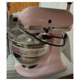 Pink KitchenAid Stand Mixer with Attachments