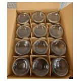 12 Clear Glass Bottles with Lids