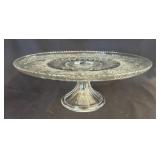 Pressed Glass Pedestal Cake Stand