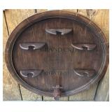 Round Wooden Wine Rack with 