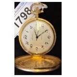 Arnex Gold-Tone Quartz Pocket Watch