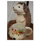 Hedgehog Cookie Jar and Mug Set