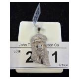 925 Silver Jesus Face Pendant
