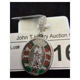 Sterling Silver Virgin Mary Pendant