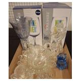 Glassware Lot with Assorted Decorative Pieces