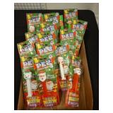 Christmas-Themed PEZ Dispenser Lot - 17 Pieces