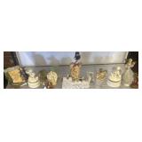 Angel Figurines and Table Lamp