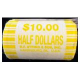 Roll of $10 Face Value Half Dollars