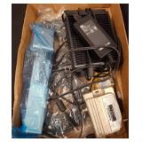 Box Lot of Electronics and Audio/Video Cables