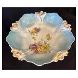 Porcelain Bowl with Floral and Gilded Accents