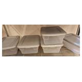 Gray Plastic Storage Containers