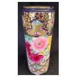 Porcelain Vase with Floral and Gilt Decoration