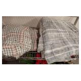 Two Woven and Plaid Throw Blankets